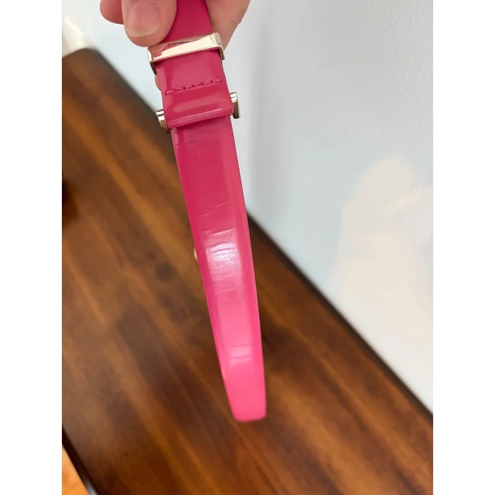 Lauren Ralph Lauren‎ Women's Pink Italian Leather Belt Vtg Size L/XL